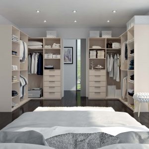 Dressing composable H2164 avec fond, décor beige rosé