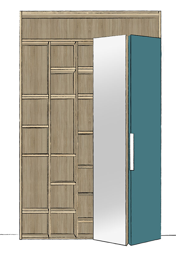 Les portes de placard pliantes - Coulidoor