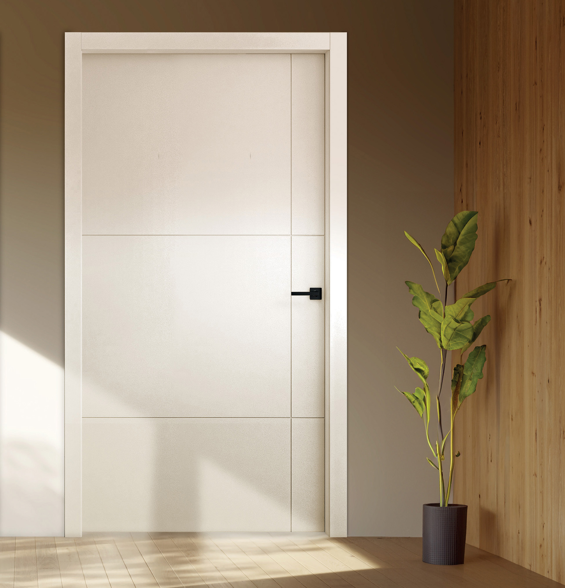 Bloc-porte sur mesure, modèle Riga Torino, laquée blanc