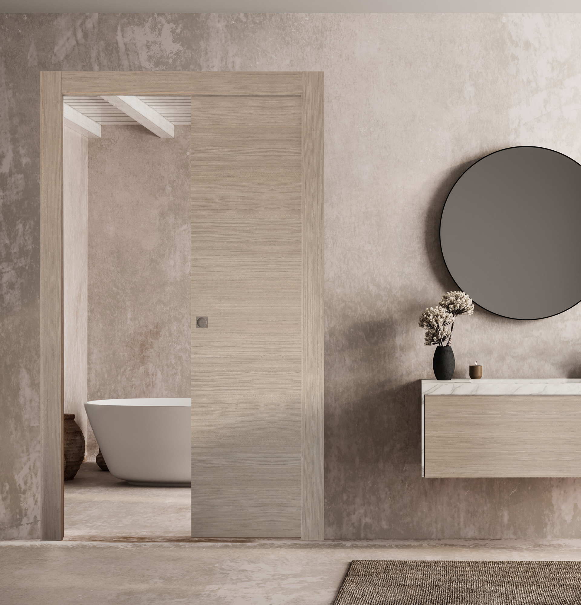 Porte coulissante décor Olmo Deserto